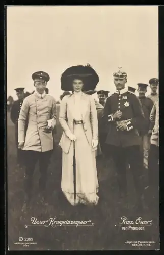 AK Unser Kronprinzenpaar, Prinz Oskar von Preussen