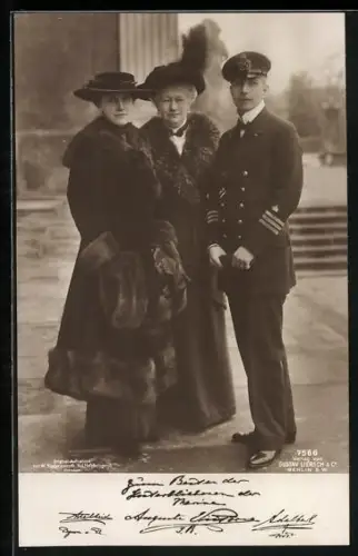 AK Kaiserin Auguste Victoria von Preussen mit Prinz Adalbert