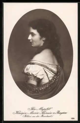 AK Portrait von Königin Maria Therese von Bayern