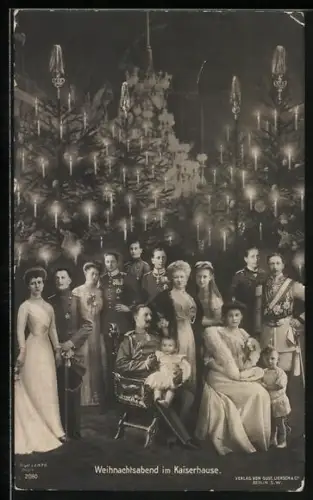 AK Weihnachtsabend im Deutschen Kaiserhaus von Preussen