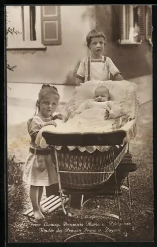AK Prinz Ludwig, Prinzessin Maria und Adelgunde, Kinder des Prinzen Franz von Bayern