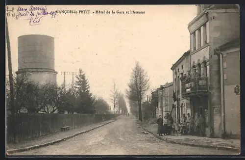 AK Nancois-le-Petit, Hôtel de la Gare et l`Avenue