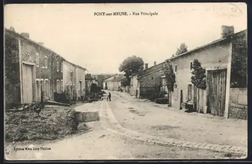 AK Pont sur Meuse, Rue Principale
