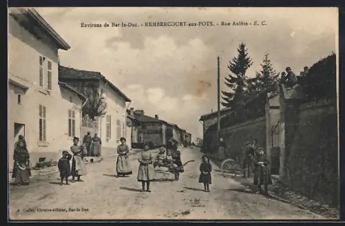 AK Rembercourt-aux-Pots, Rue Aulète, Strassenpartie