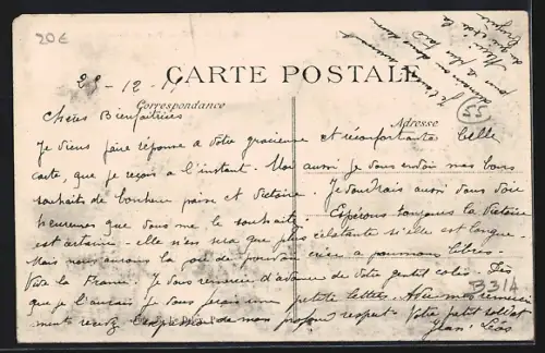 AK Robert-Espagne, Rue de Gironde, Strassenpartie