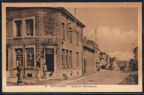 AK Spincourt, Rue du Faubourg, Strassenpartie