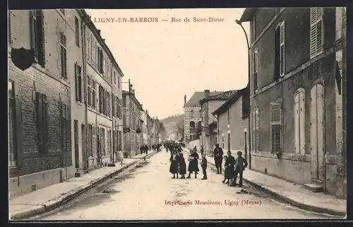 AK Ligny-en-Barrois, Vue en Rue Saint Dizier