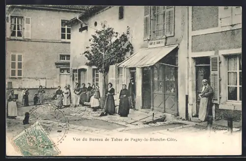 AK Pagny-la-Blanche-Côte, Vue du Bureau de Tabac
