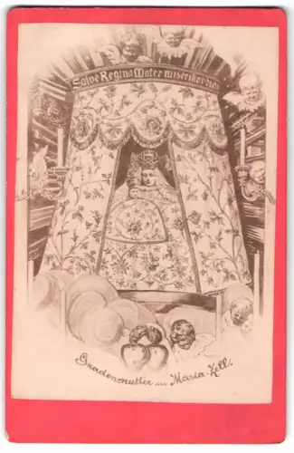 Fotografie J. Rögl, Mariazell, Ansicht Mariazell, Heiligenbild Gnadenmutter in Maria-Zell