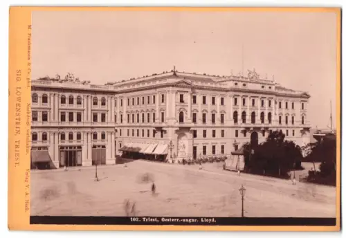 Fotografie M. Frankenstein & Co., Ansicht Triest, Geschäftshaus Österreichisch-Ungarischer Lloyd