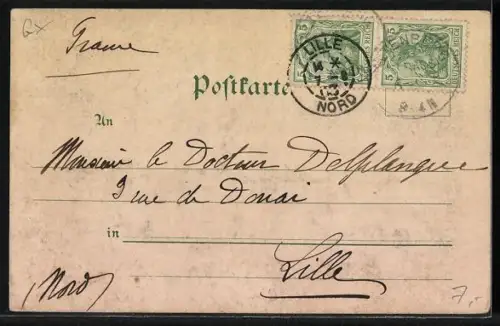 Lithographie Altenberg, Hotel, Münsterthal im Nebelmeer, Schlucht