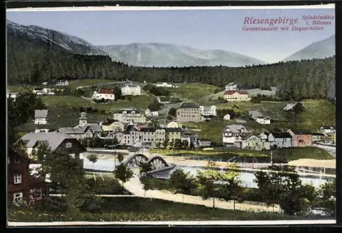 AK Spindelmühle / Spindleruv Mlyn, Gesamtansicht mit Ziegenrücken