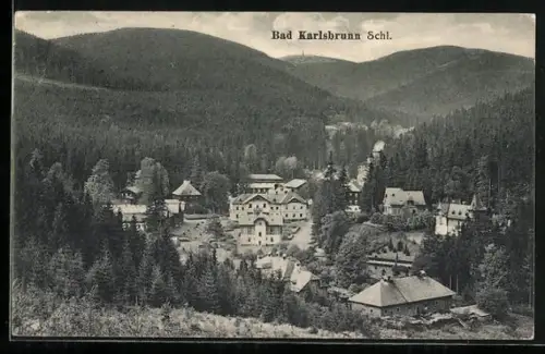 AK Bad Karlsbrunn /Schl., Panorama