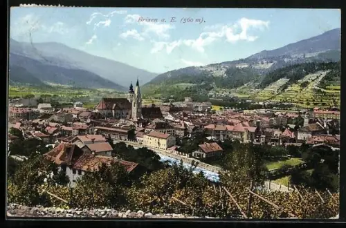 AK Brixen a. E., Totalansicht vom Berg gesehen