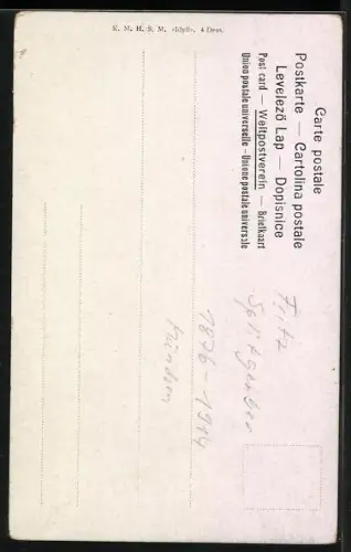 Künstler-AK Splitgerber: Weg zum Ort