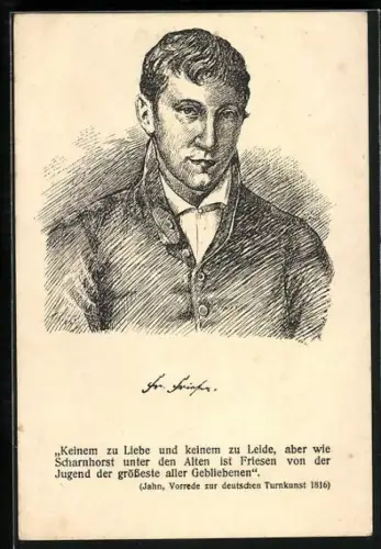 AK Karl Friedrich Friesen, Gehilfe und Freund Jahns