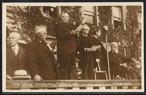 AK Calver, Cliff College, Anniversary Platform, 1930