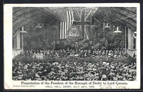 AK Derby, Drill Hall, Presentation of the Borough of Derby to Lord Curzon, 1904