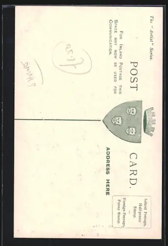 Künstler-AK Shrewsbury, St. Julian`s Church and Fish Street