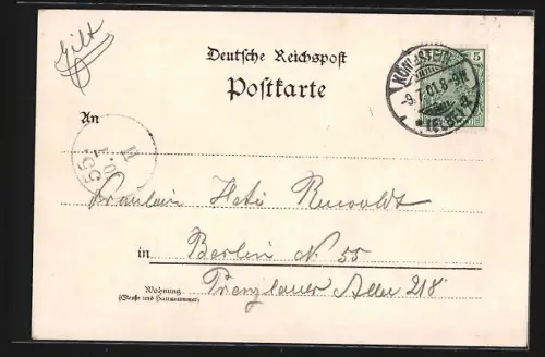 Lithographie Königstein / Elbe, Ortsansicht aus der Vogelschau