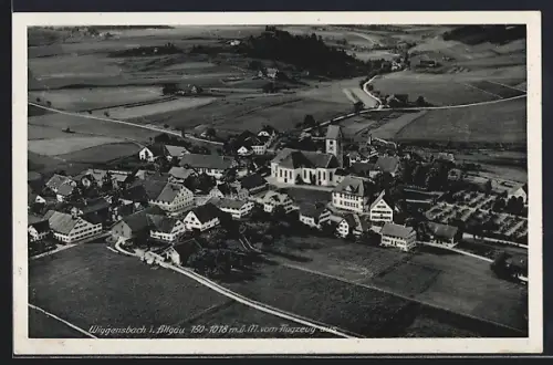 AK Wiggensbach, Ortsansicht vom Flugzeug aus