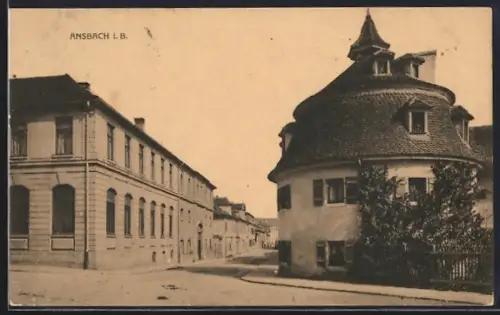 AK Ansbach i.B., Königl. Realschule in der Theresienstrasse