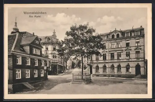 AK Wermelskirchen, Am Markt mit Geschäften