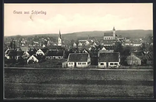AK Schierling, Ortsansicht mit Kirche