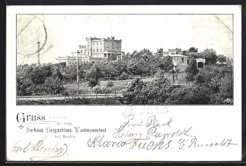 AK Berlin-Waidmannslust, Bergschloss Restaurant Waidmannslust