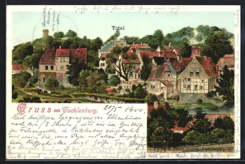 AK Tecklenburg, Teilansicht der Ortschaft