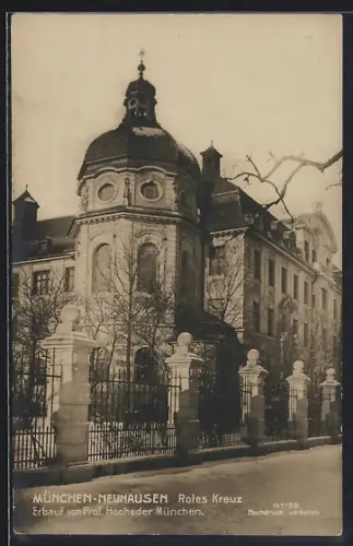 AK München-Neuhausen, Partie mit Rotes Kreuz