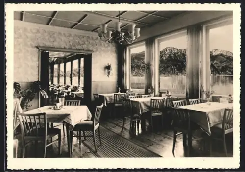 AK Kochel am See /Obb., Seehotel-Restaurant Grauer Bär J. Sebalds Erben, Innenansicht