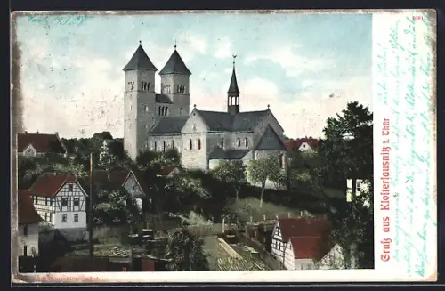 AK Klosterlausnitz i. Thür., Blick auf die Kirche
