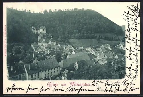 AK Weissenstein / Würtemberg, Totalansicht aus der Vogelschau