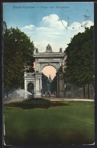 AK Berlin-Pankow, Portal vom Bürgerpark