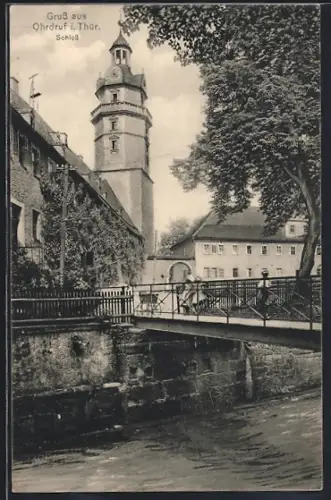 AK Ohrdruf i. Thür., Blick zum Schloss