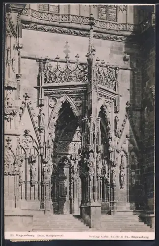 AK Regensburg, Dom, Hauptportal