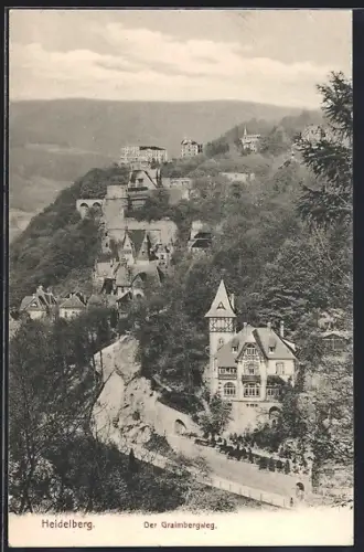 AK Heidelberg / Neckar, Ortsansicht mit Graimbergweg