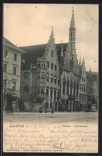 AK Landshut / Isar, Rathaus, Dallmerhaus