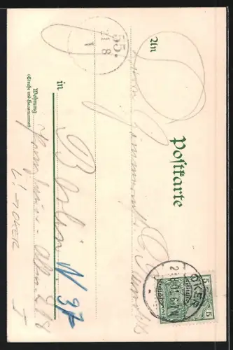 Lithographie Motiv vom Romkerhaller Wasserfall