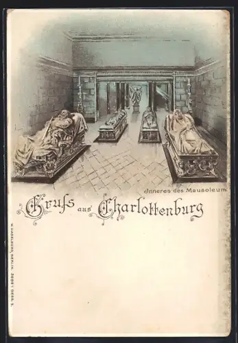 Lithographie Berlin-Charlottenburg, Inneres des Mausoleums