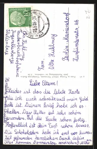 AK Tauberbischofsheim, Jugendherberge, Ortsansicht aus der Vogelschau