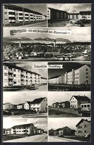 AK Schongau, Südwestliche Neusiedlung, Ortsansicht