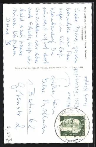 AK Pottenstein /Fränk. Schweiz, Partie in der Fischergasse