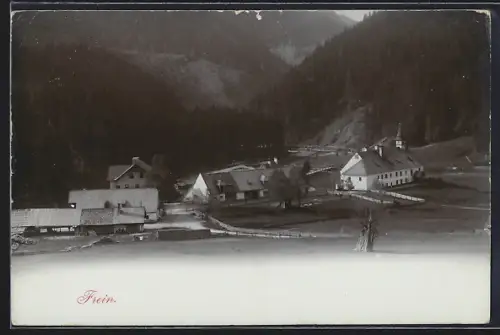AK Frein, Ortspartie mit Strasse