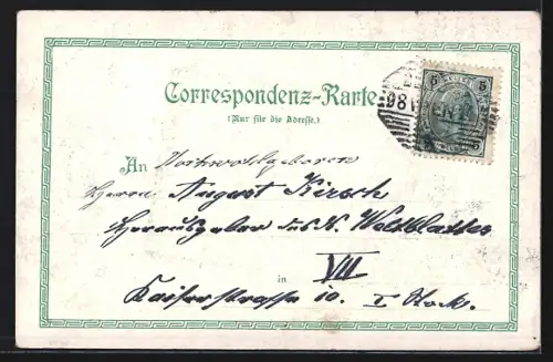 Lithographie Wien /Nieder-Oesterreich, Am Hof mit Denkmal, Passepartout