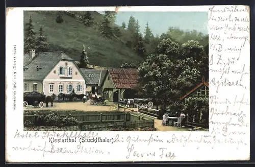 AK Gutenstein, Klosterthal Stücklthaler mit Kühen