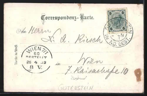 AK Gutenstein, Klosterthal Stücklthaler mit Kühen