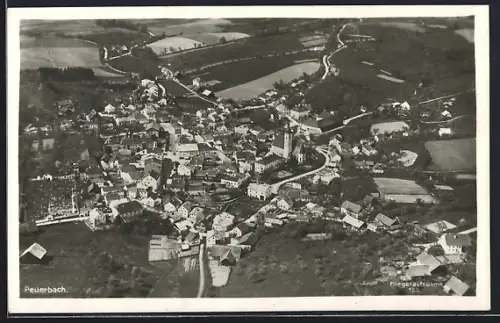 AK Peuerbach, Gesamtansicht vom Flugzeug aus