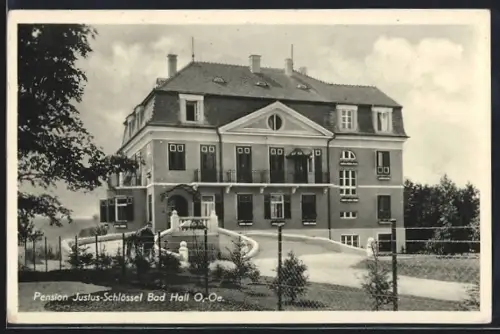 AK Bad Hall /O.-Oe., Pension Justus-Schlössel